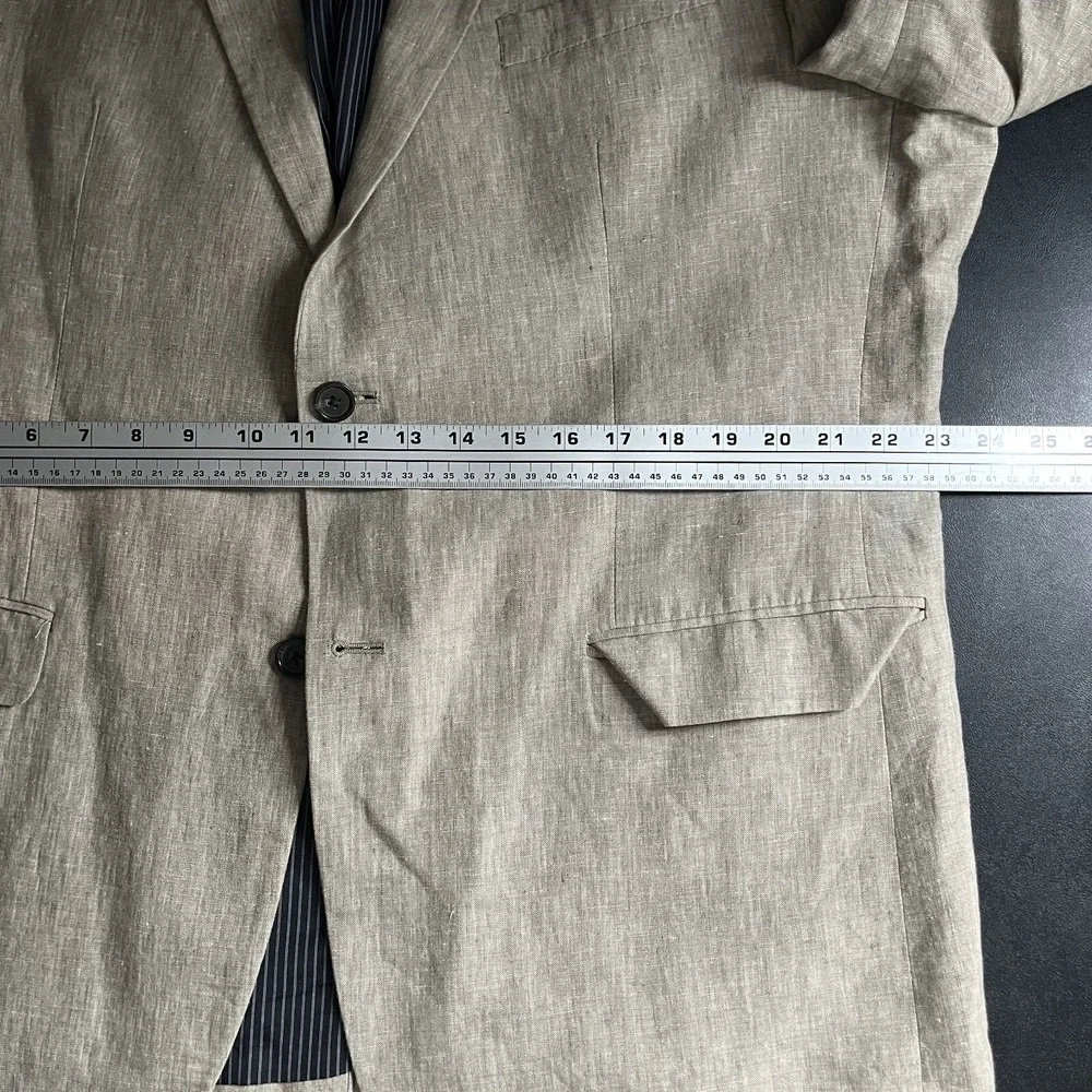 Banana Republic Men's 48L 100% Linen Sport Coat Blazer 2-Button Slim Fit Solid‎